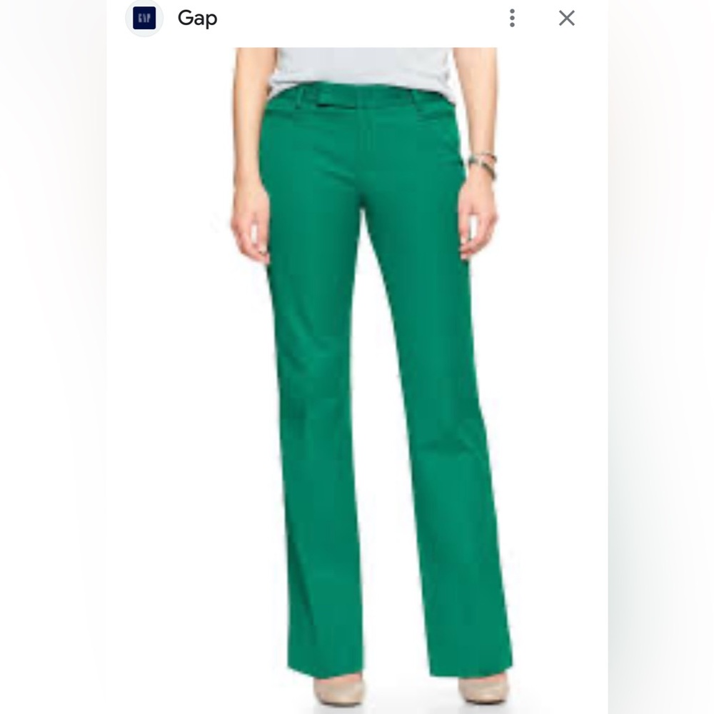 Gap Women's Modern Boot Green Pants, 2A